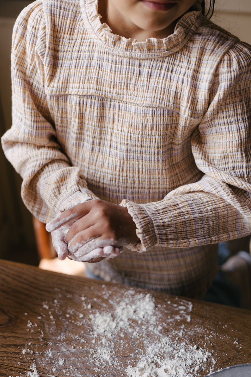 Blouse gestreept | AOP Purple Stripe