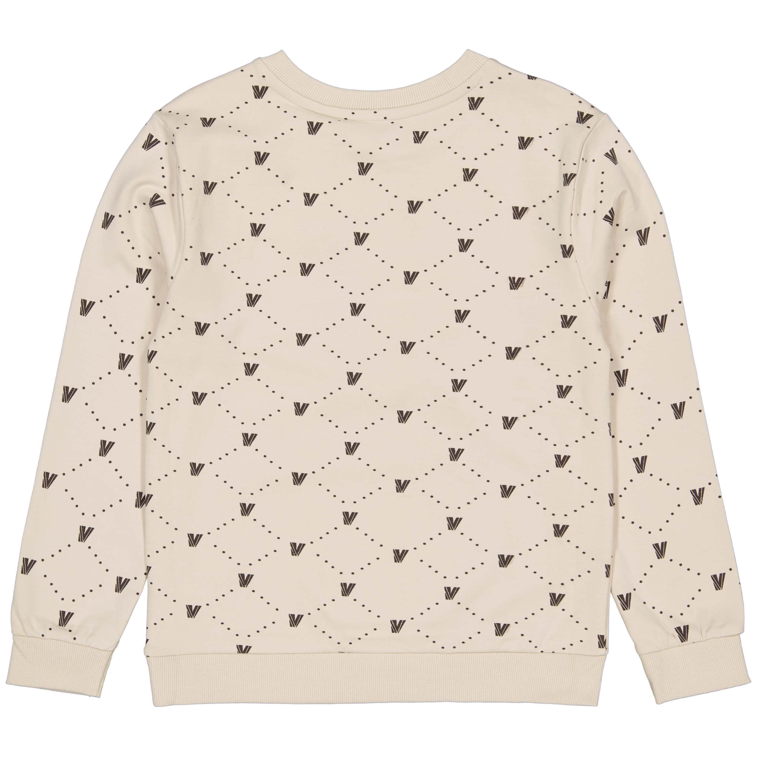 Sweater wit all over print | AOP White Graphic