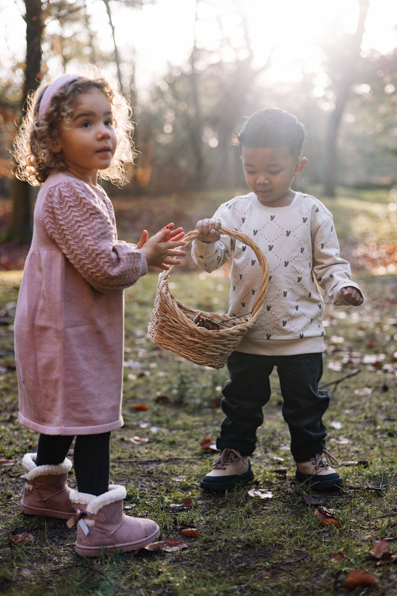 Sweater wit all over print | AOP White Graphic