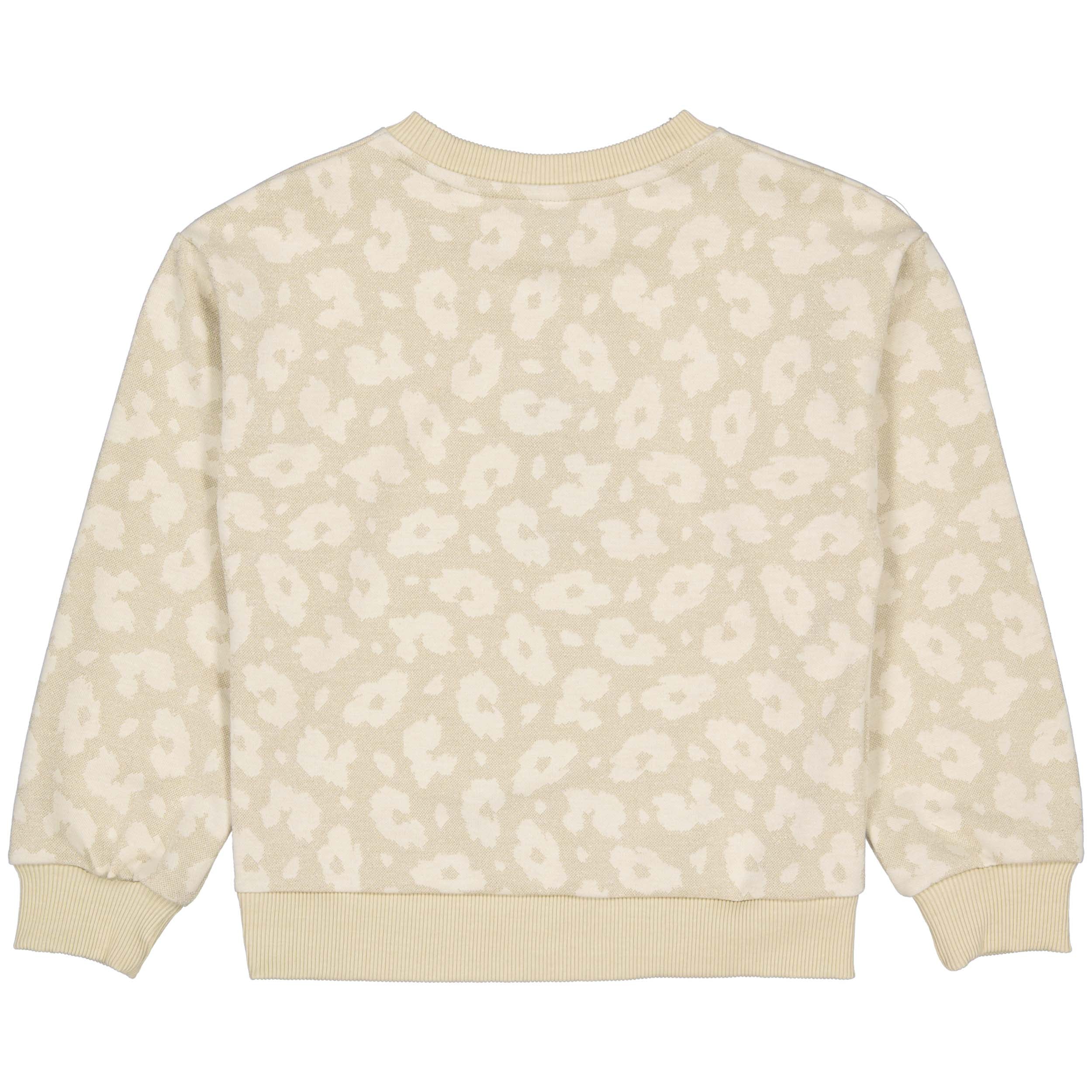Sweater all over print creme | AOP White Animal