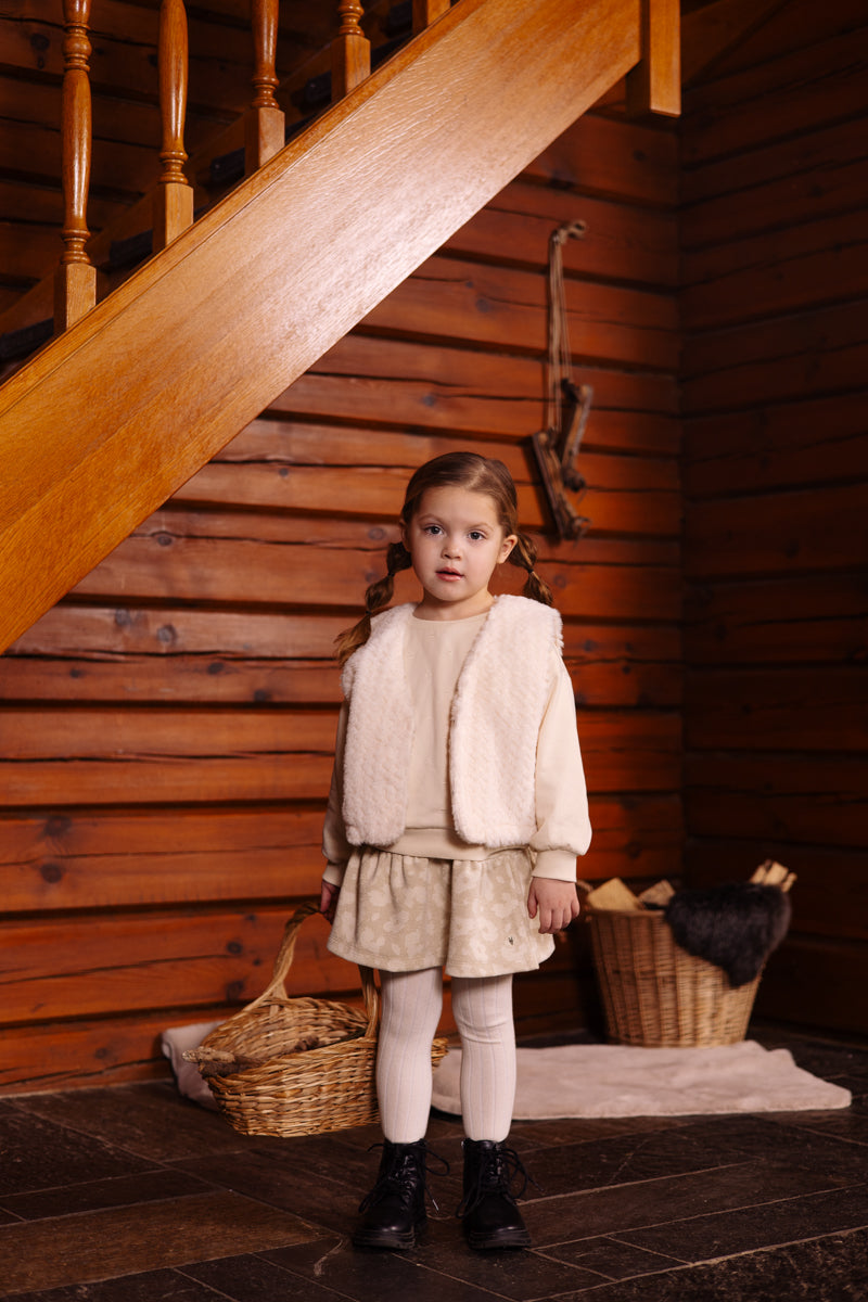 Rok all over print creme | AOP White Animal