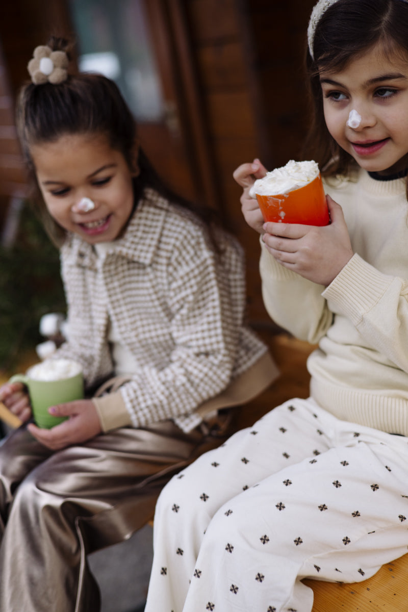 Broek all over print creme | AOP Cream Shapes