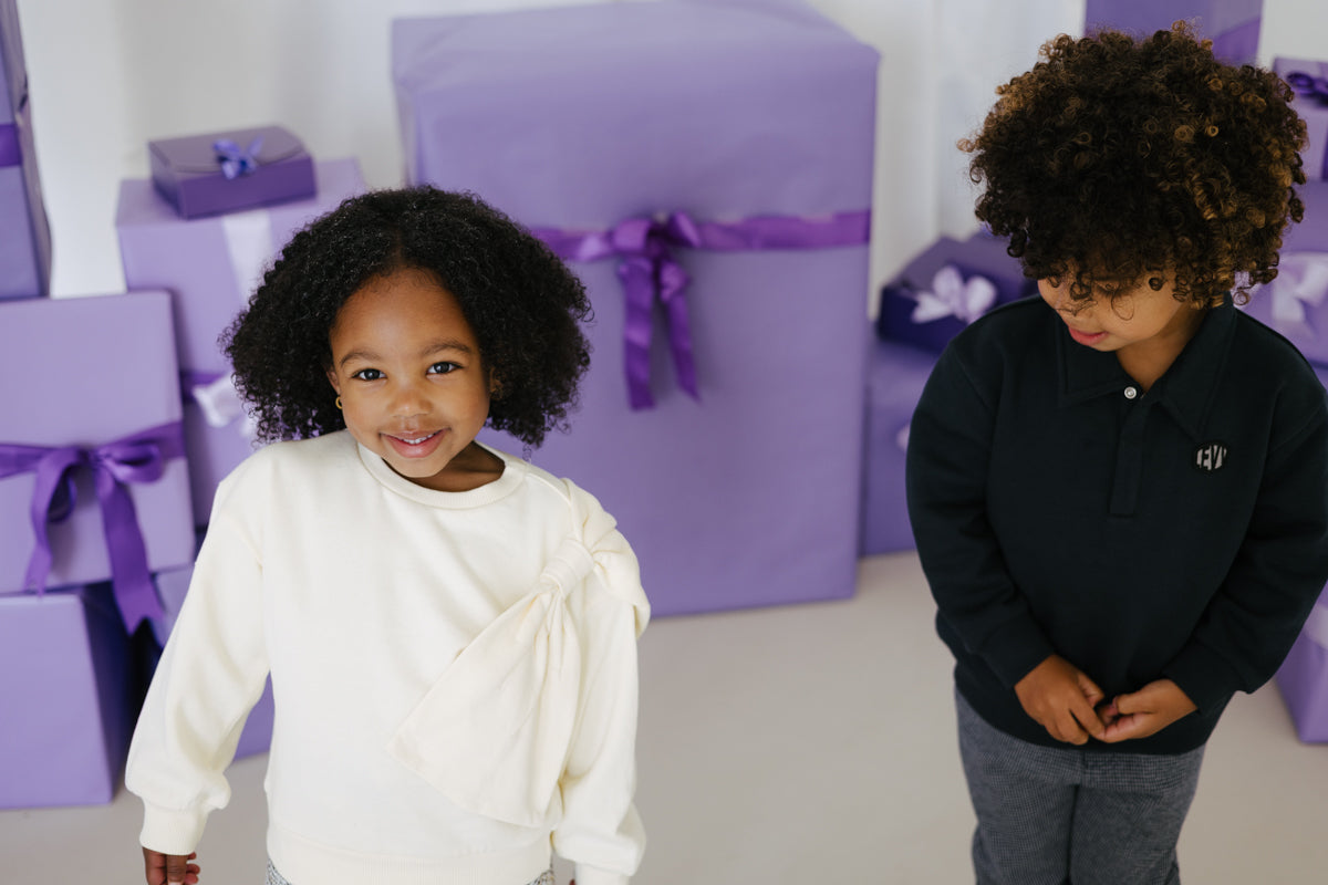 Sweater met grote strik | Cream