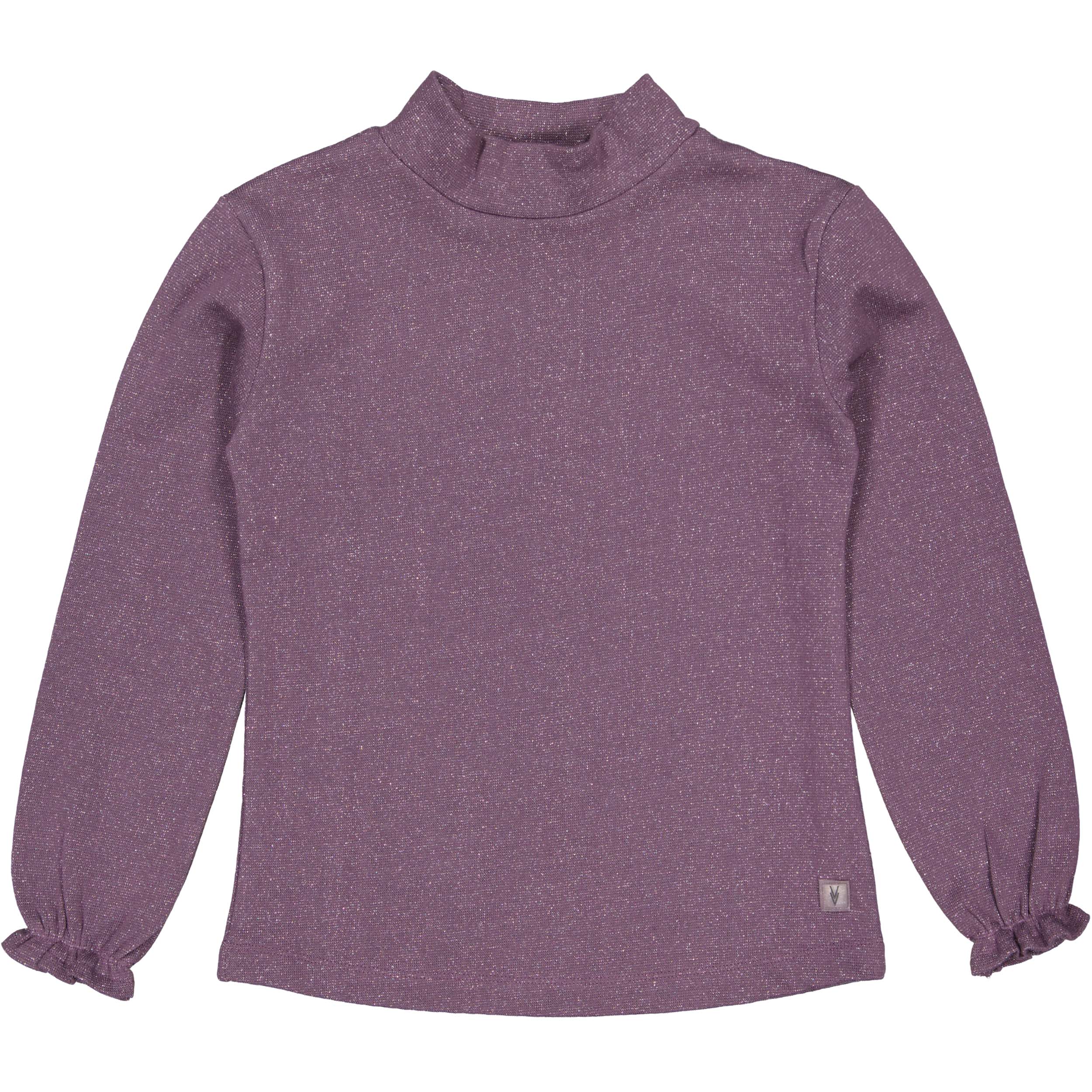 Shirt met glitter | Dark Mauve