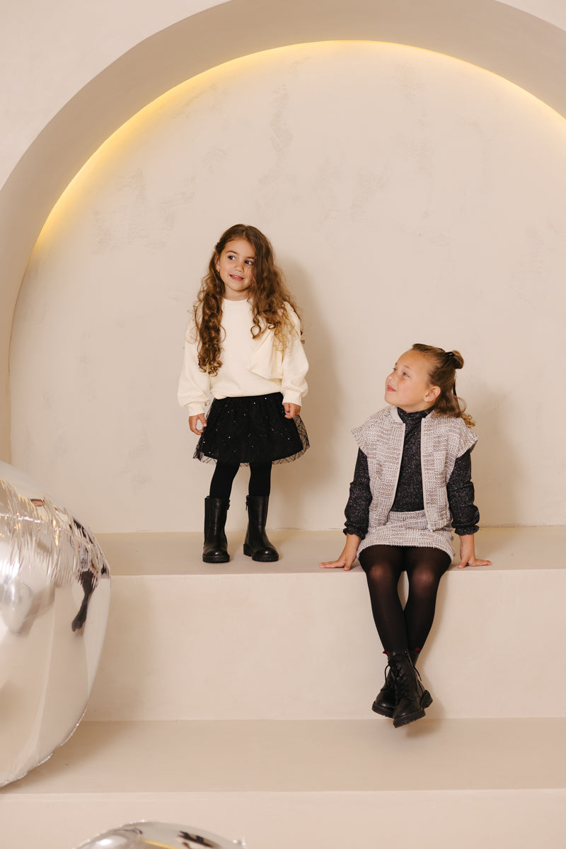 Rok met tule en glitters | Black