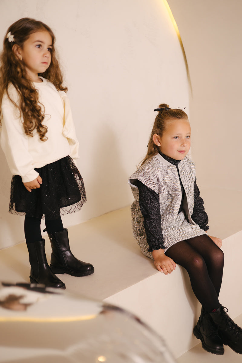 Rok met tule en glitters | Black