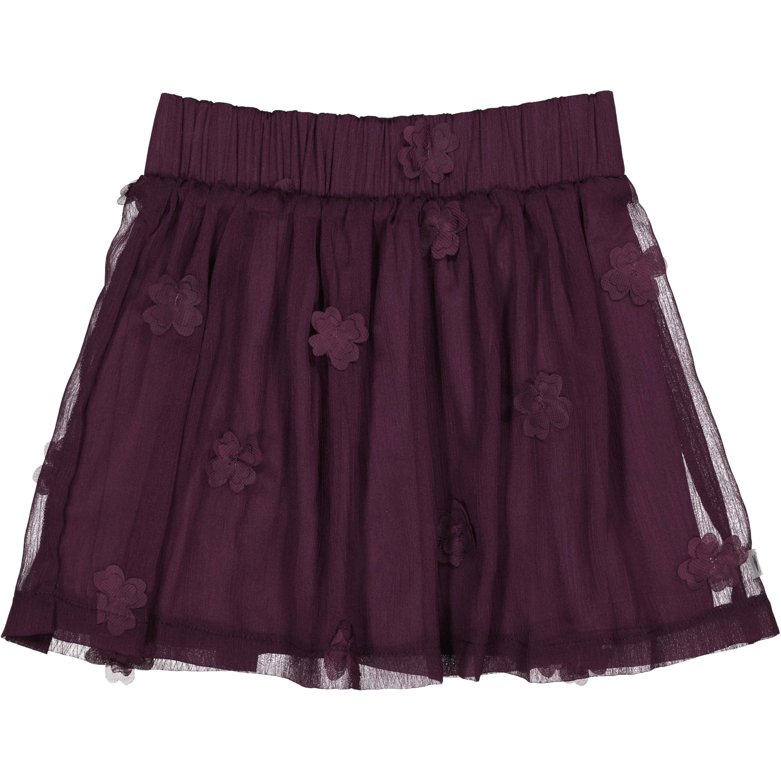 Rok met bloemen | Dark Mauve
