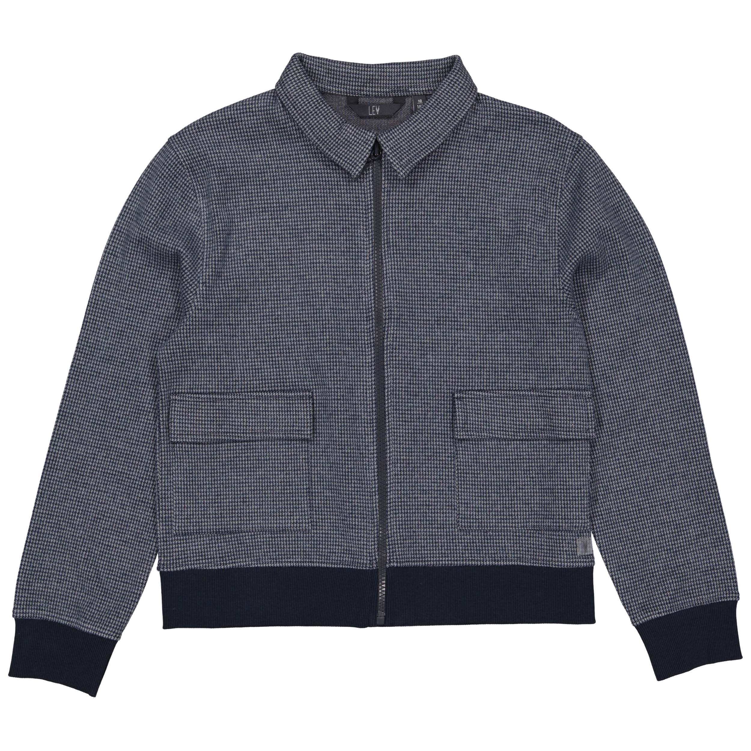 Jacket met zakken en ritssluiting | AOP Blue Check