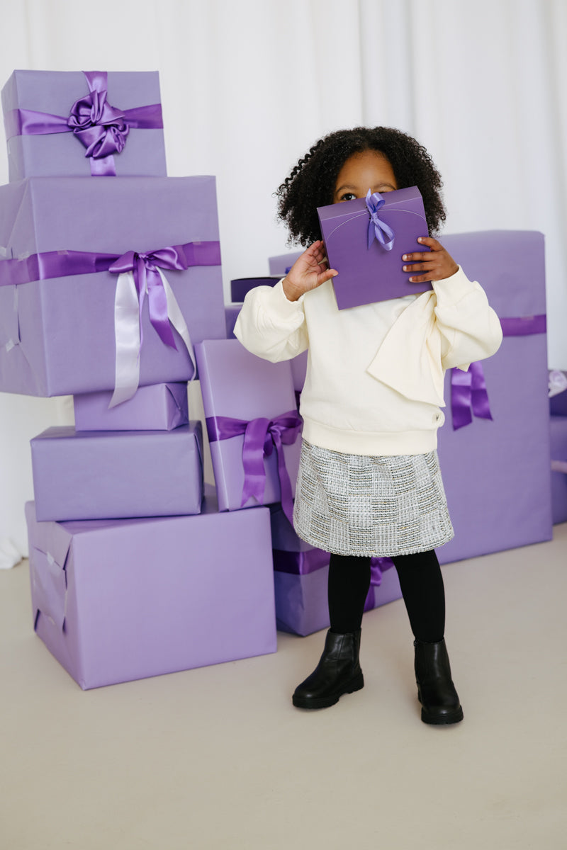 Rok in glitterstof | AOP Multi Check