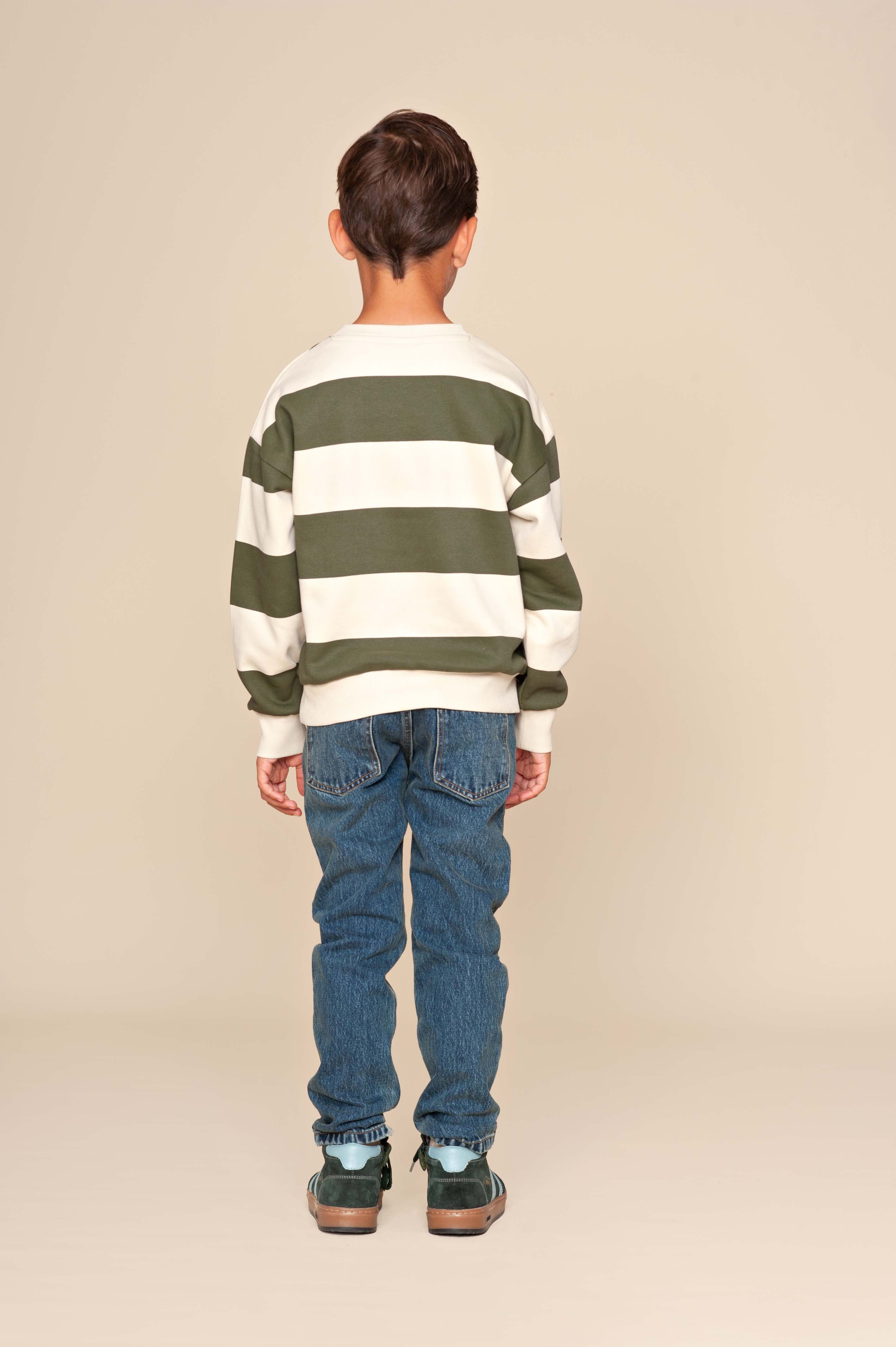 Sweater | AOP Green Stripe