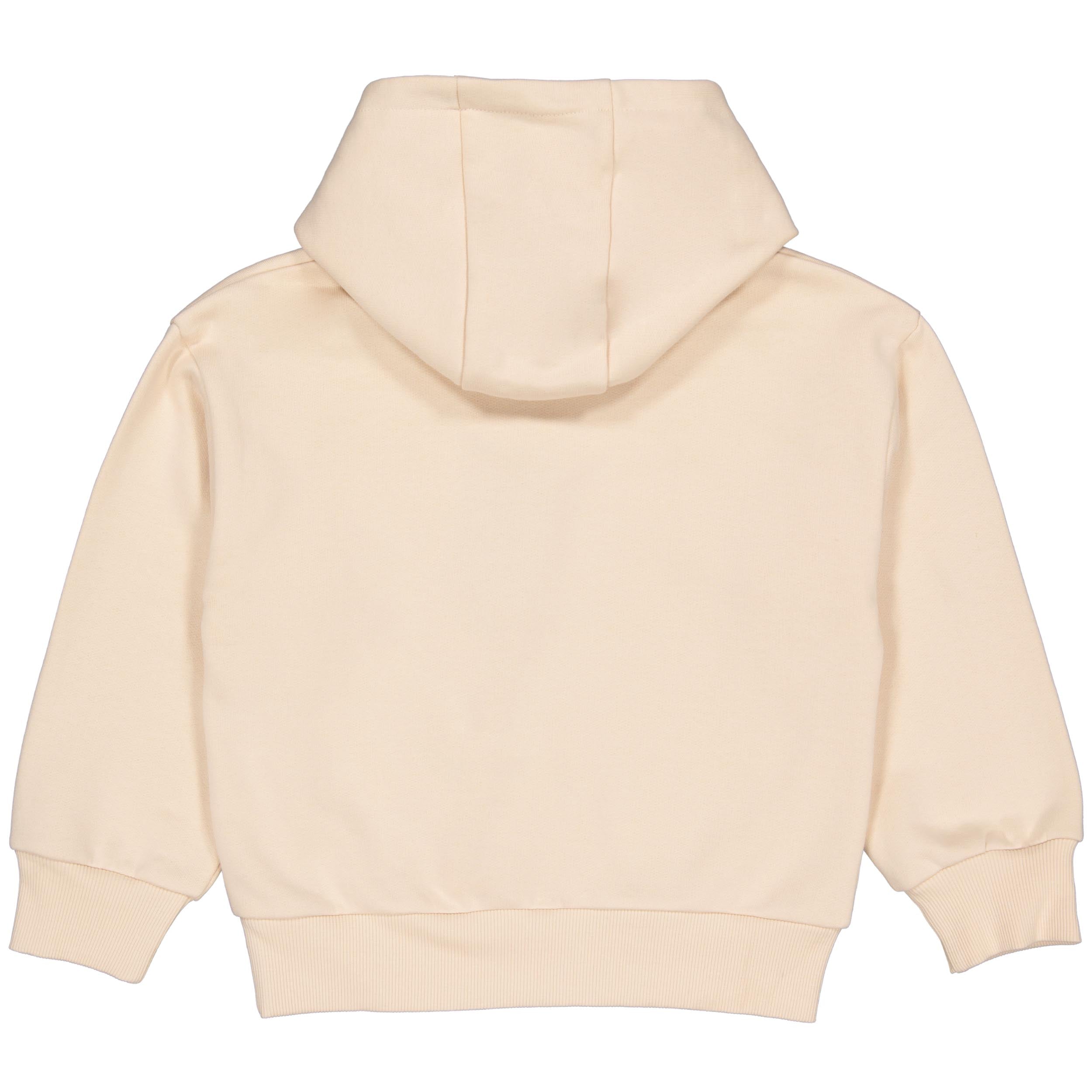 Ecru hoodie met subtiel dessign | Almond