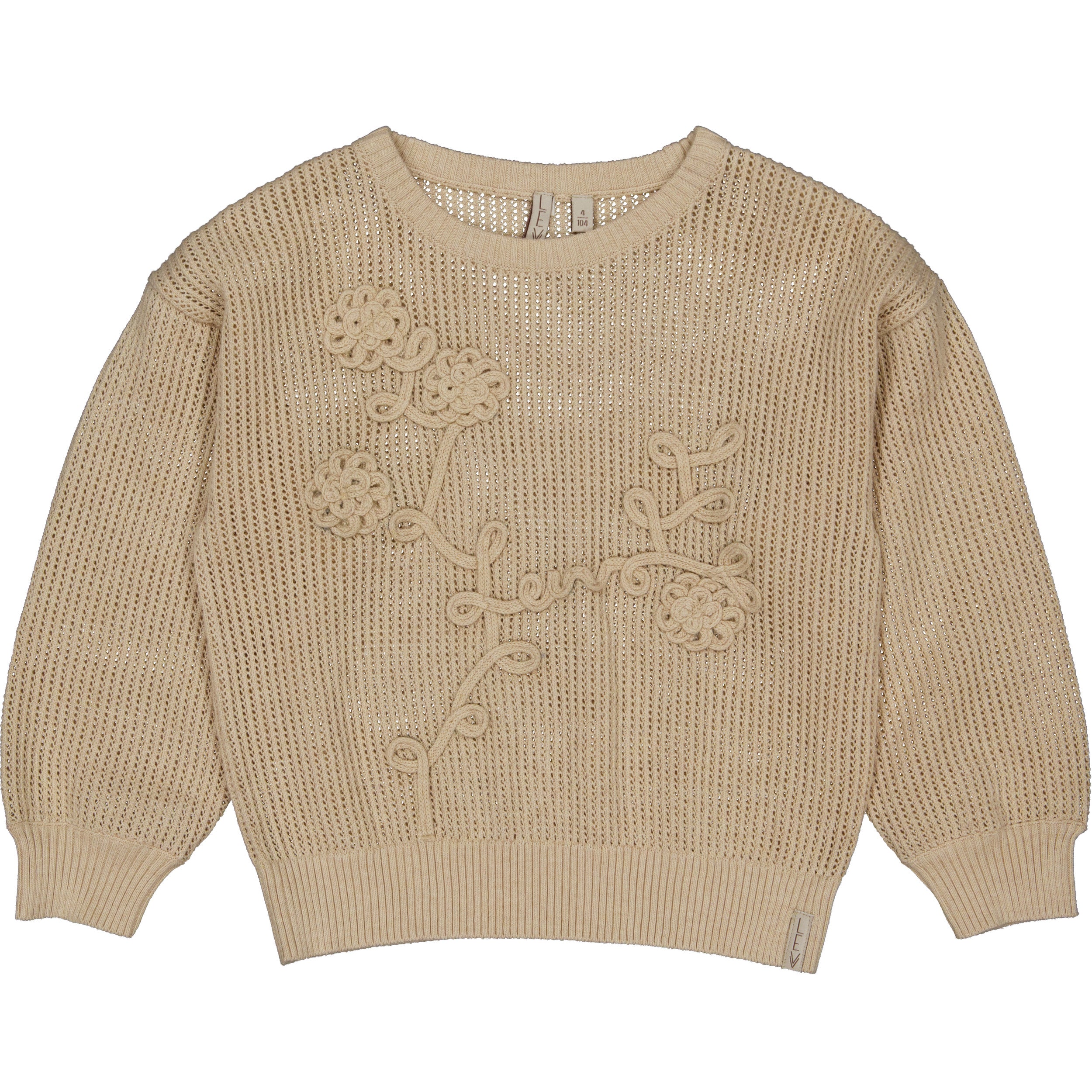 Crèmekleurige gebreide sweater | Almond