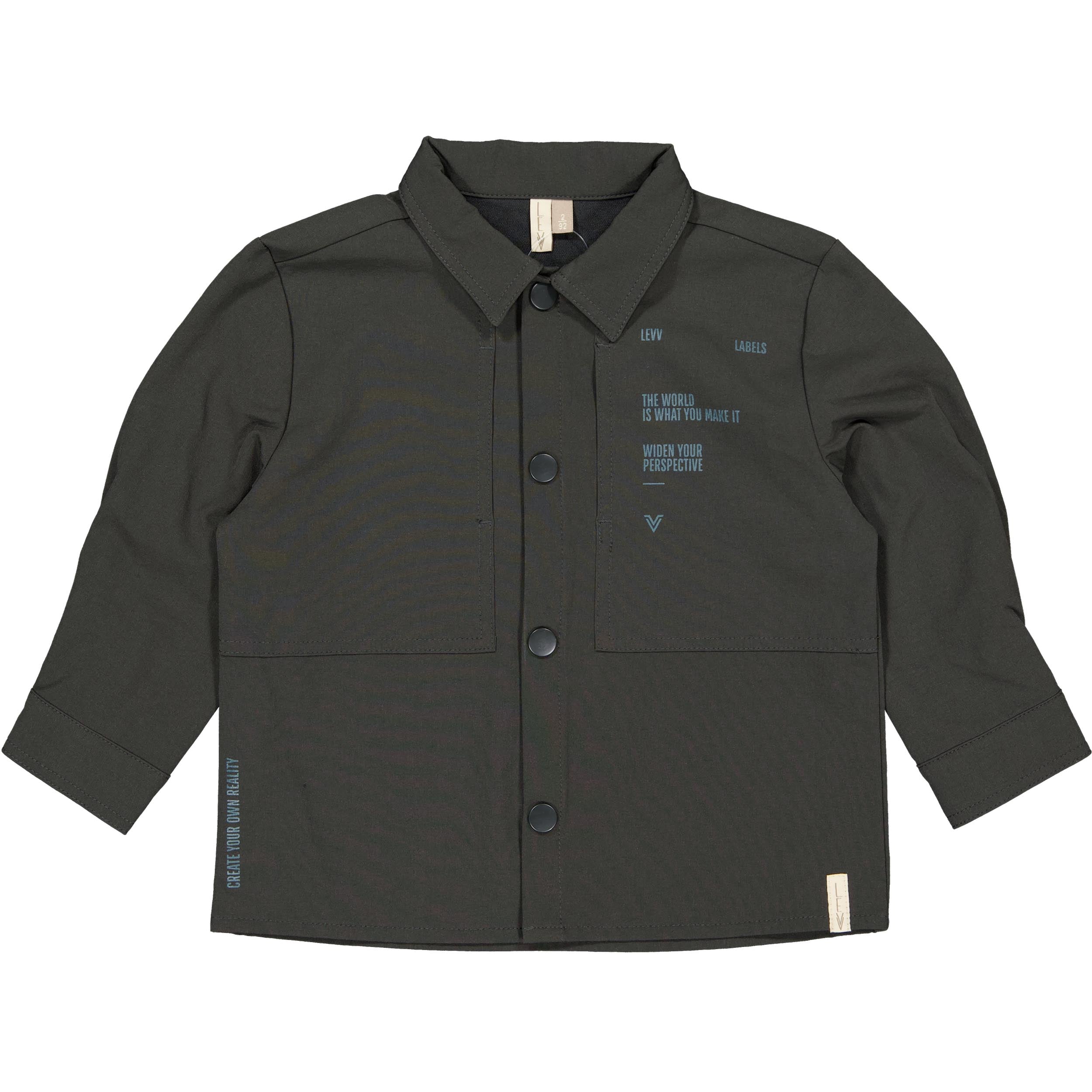 Donkergroen overshirt met knoopsluiting | Night Blue