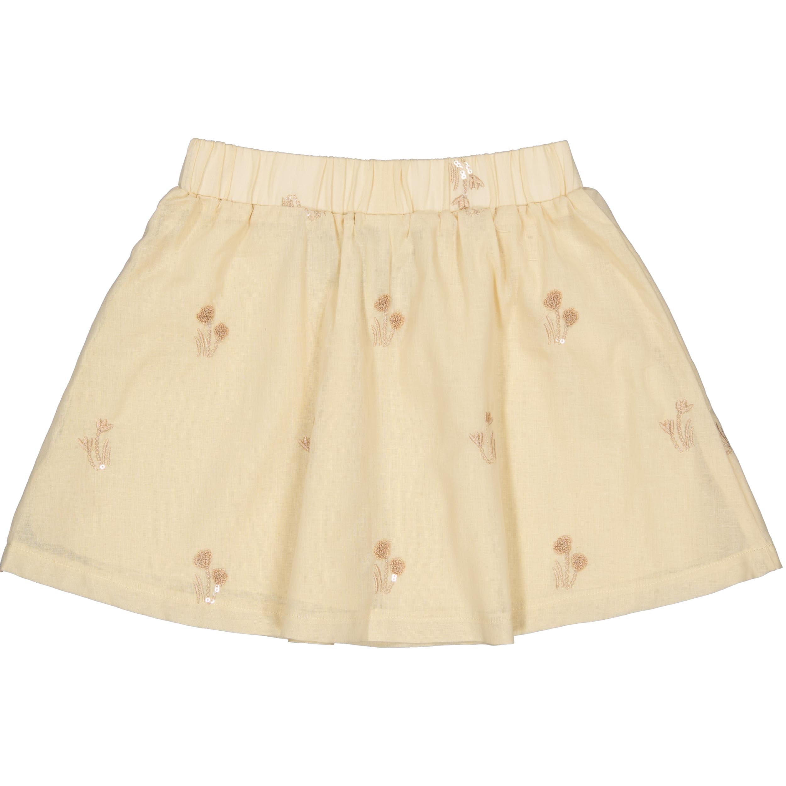 Crèmekleurige rok met bloemenprint | Almond