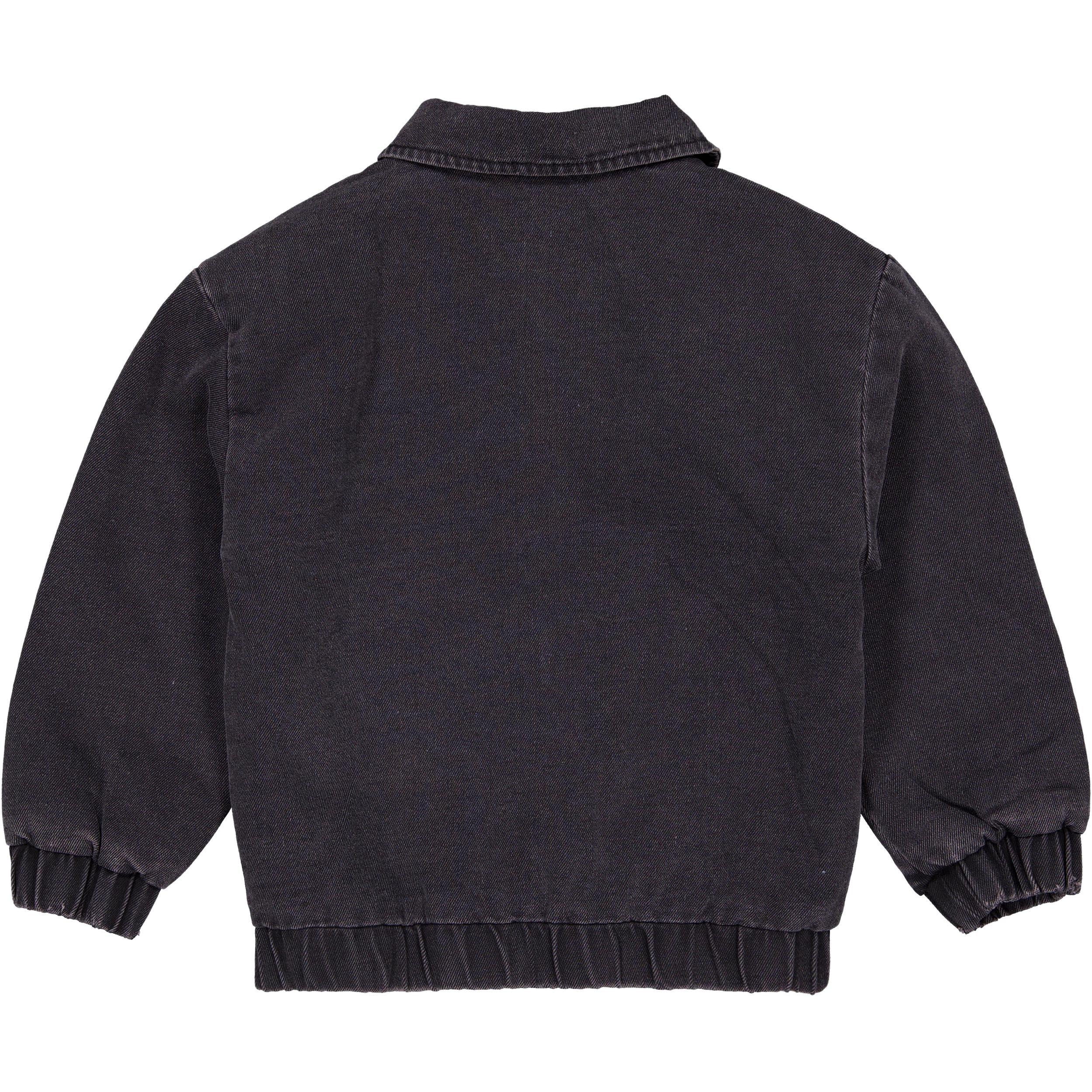 Donkerblauwe jas met corduroy kraag | Grey Denim