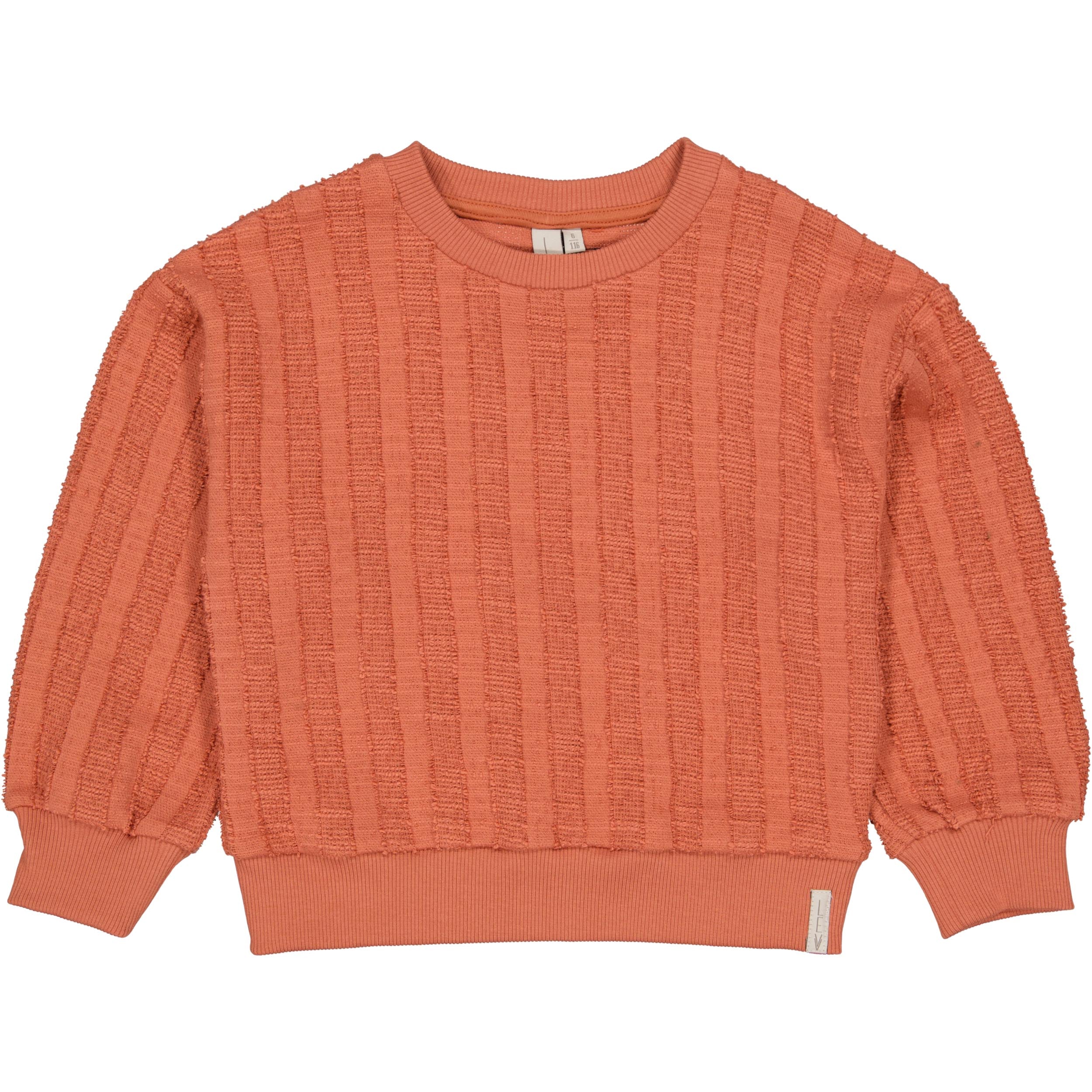 Koraalroze ribgebreide sweater | Coral