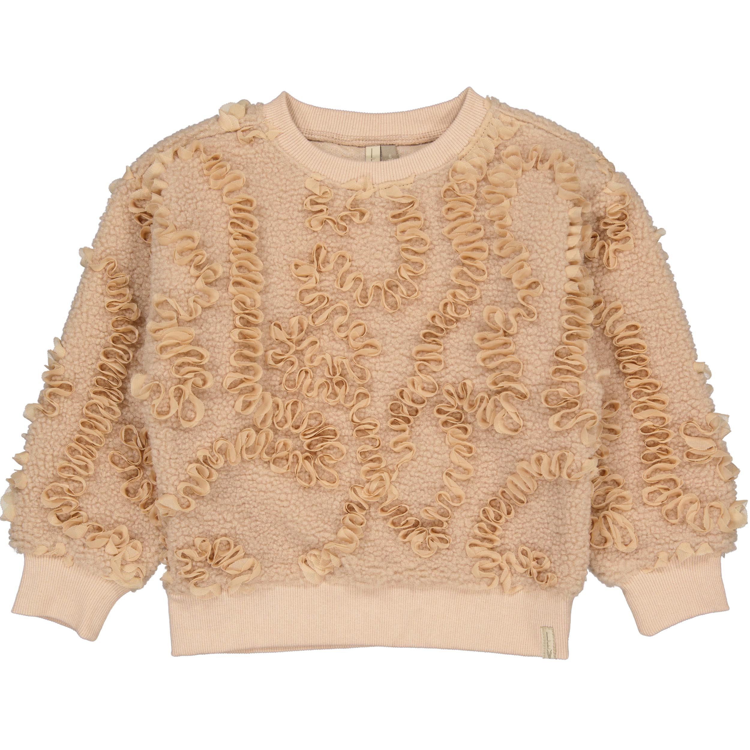 Crèmekleurige sweater met structuurdessin | Light Sand