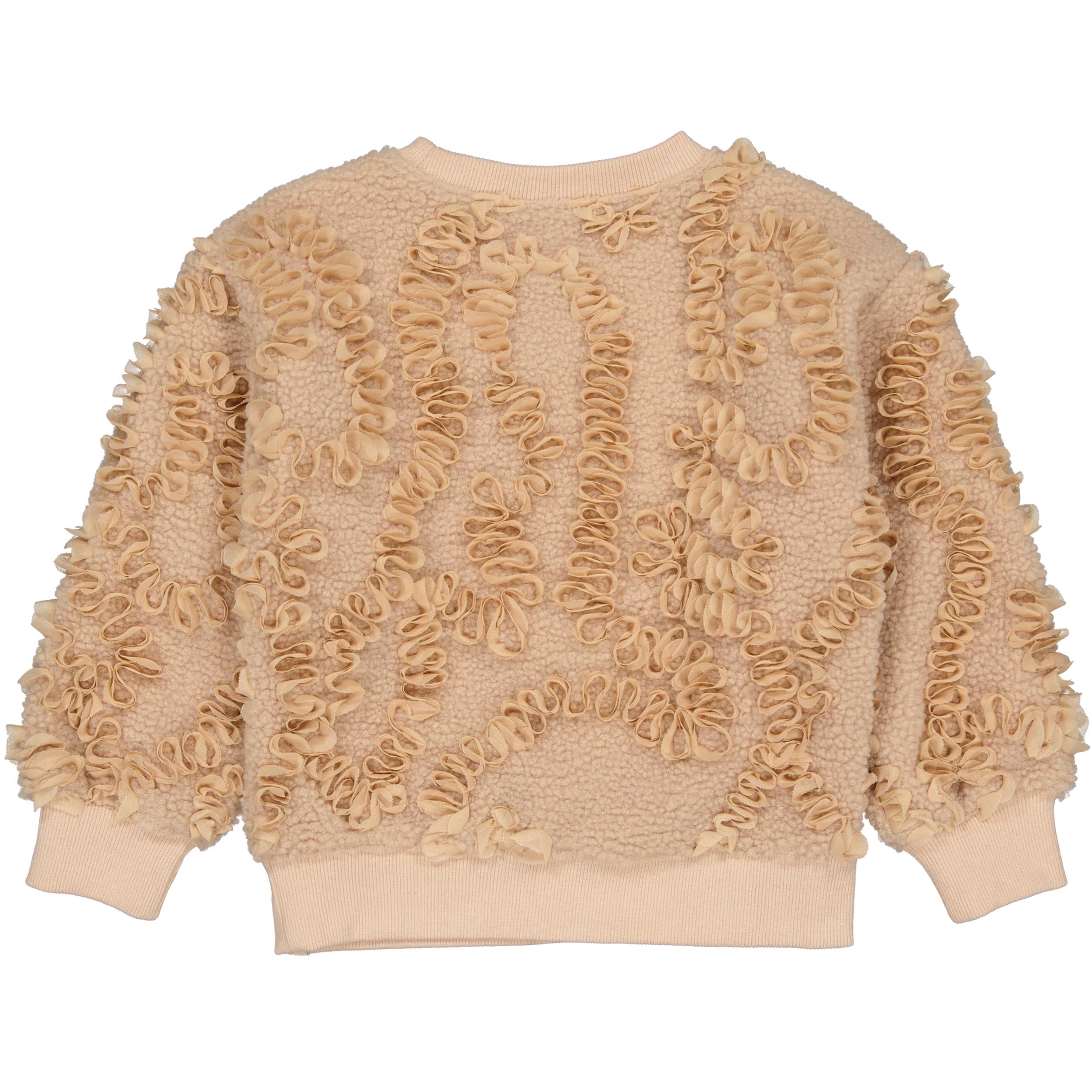Crèmekleurige sweater met structuurdessin | Light Sand