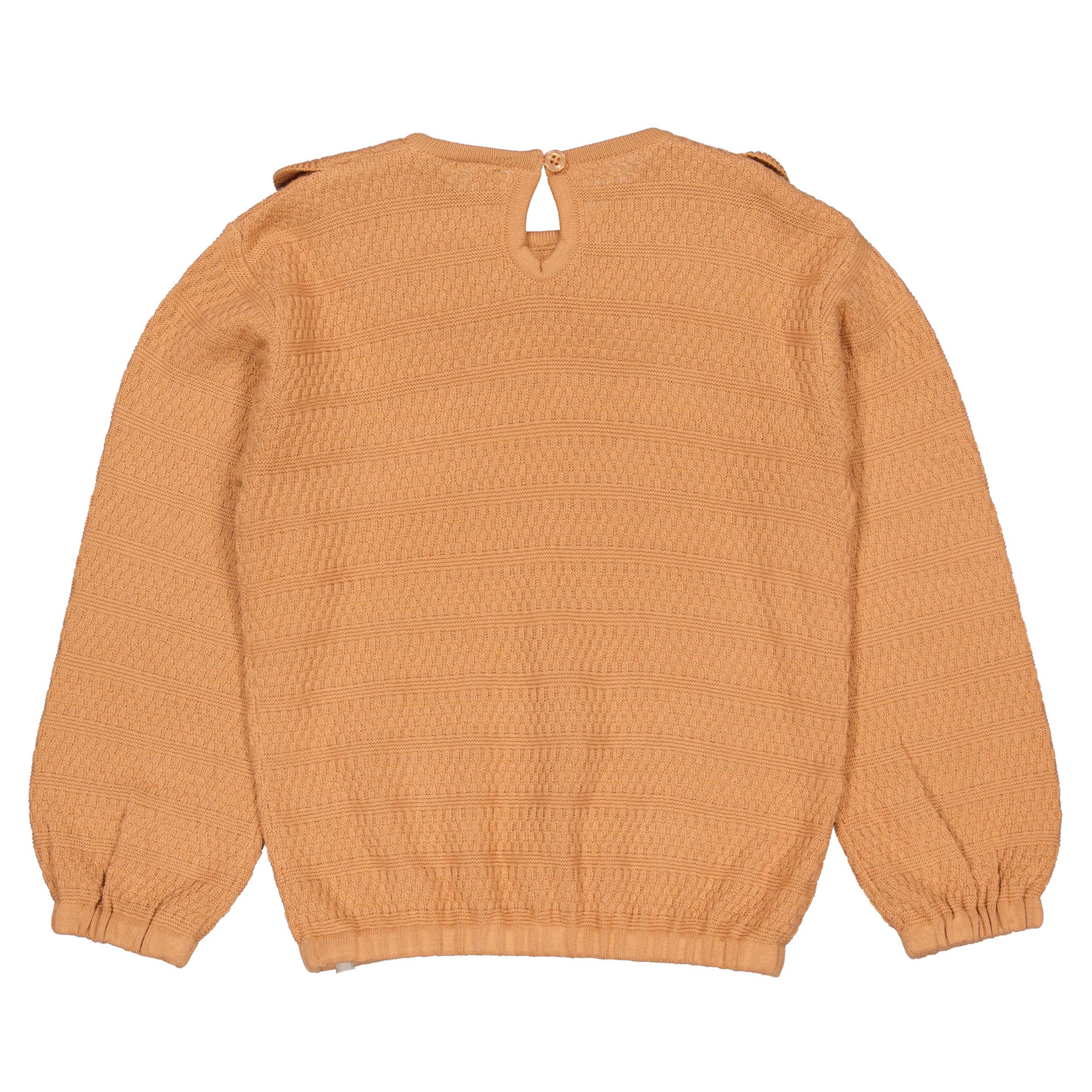 Abrikooskleurige trui met kraagje | Soft Coral