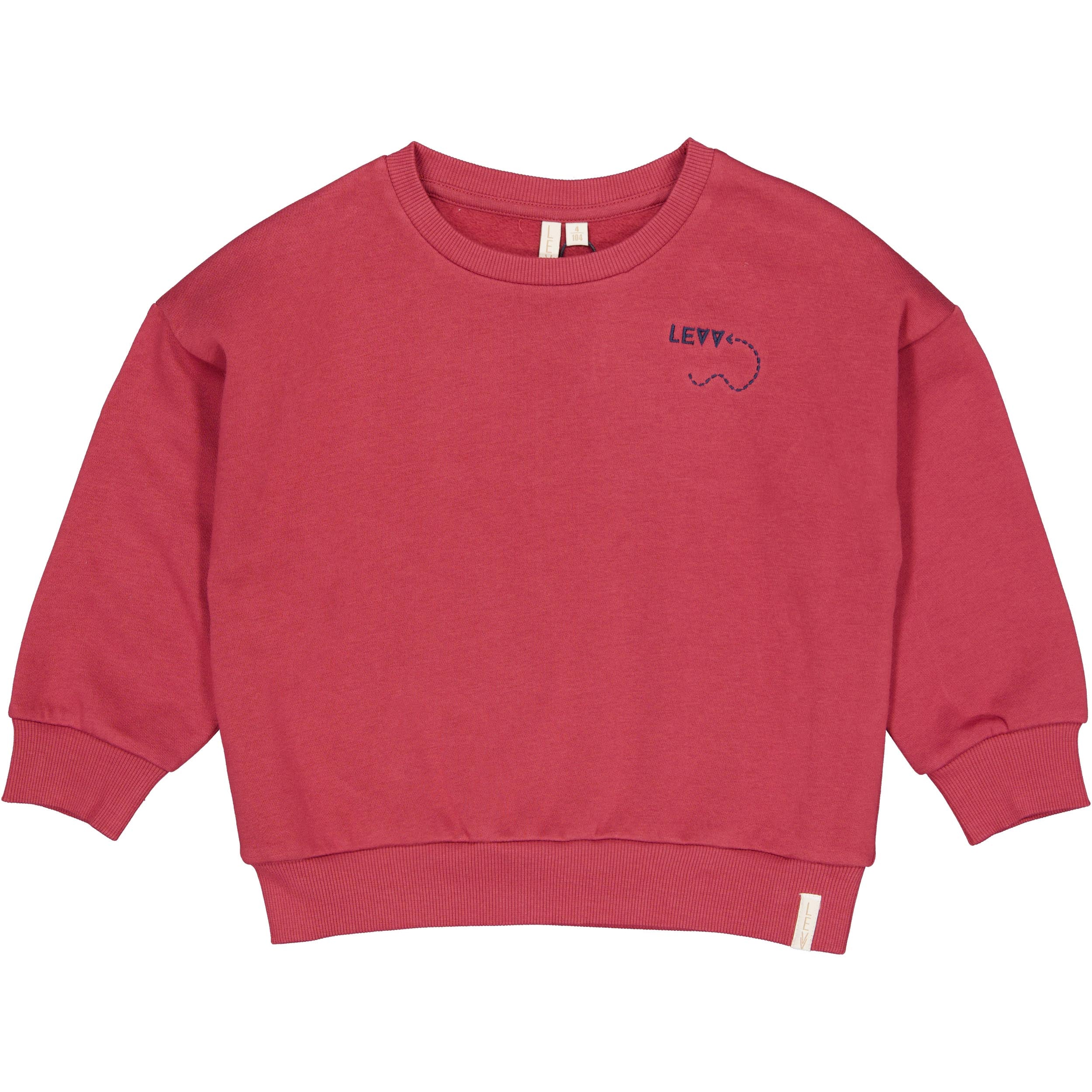 Rode sweater met rugprint | Red