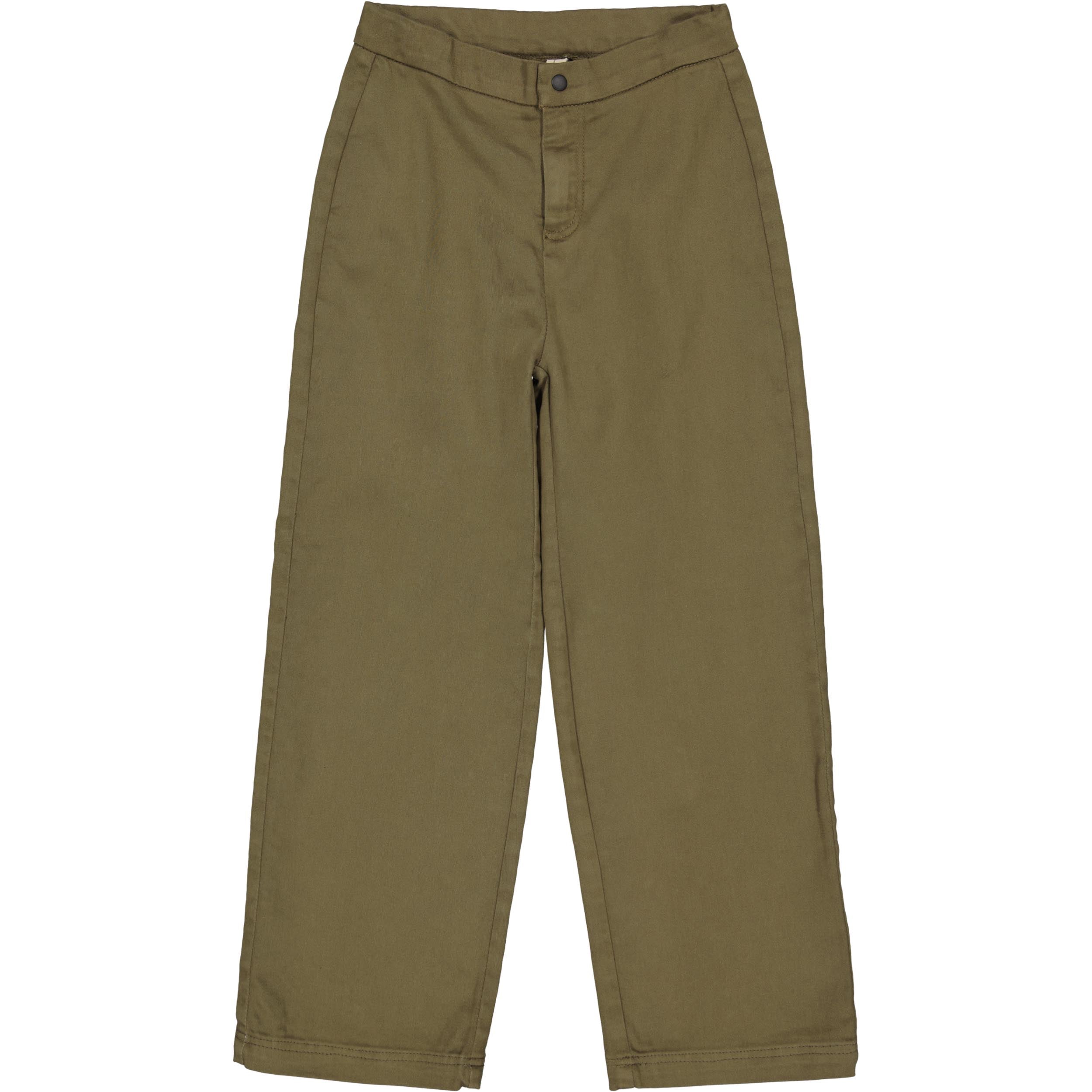 Olijfgroene broek met rechte pijpen | Dark Olive