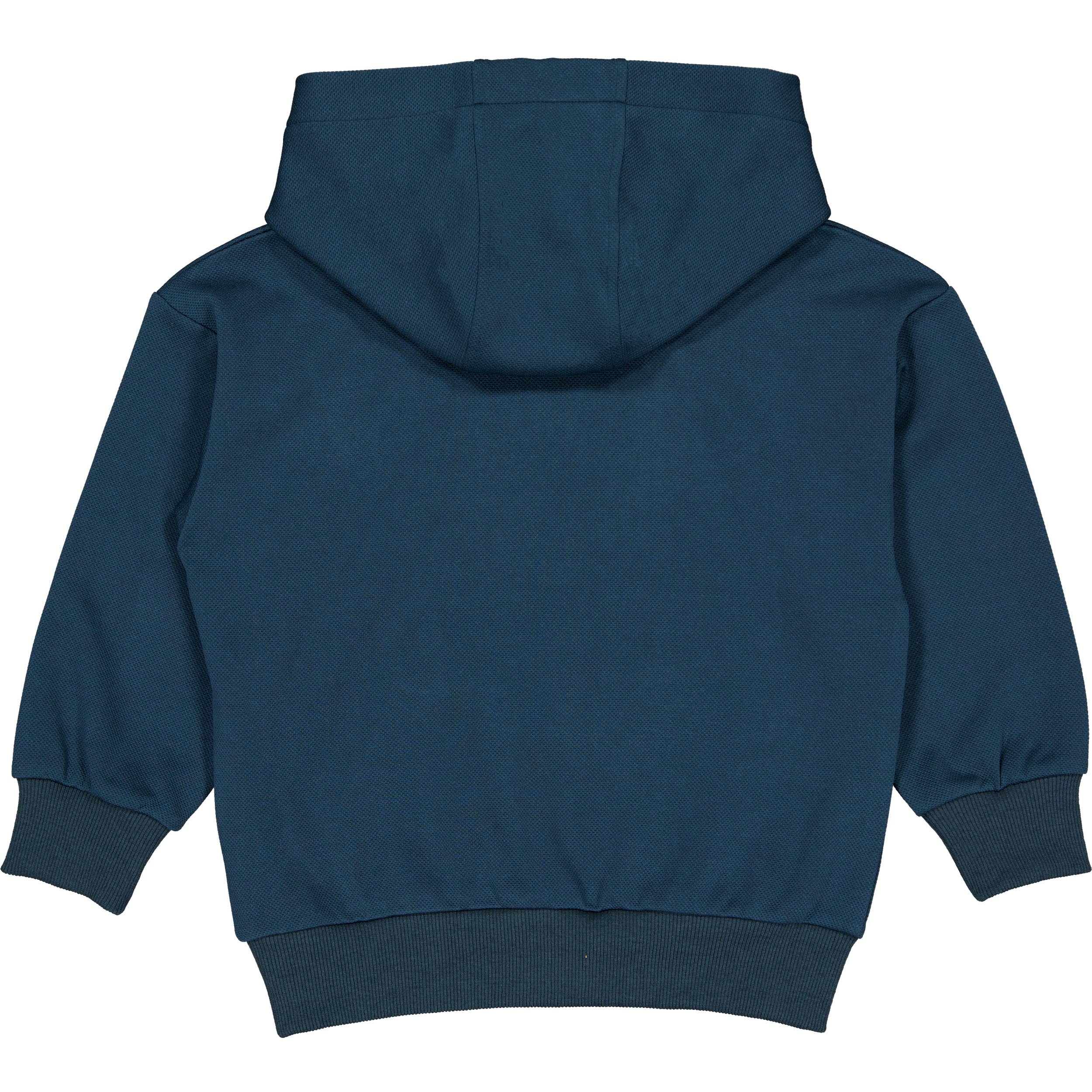 Petrolblauwe hoodie met tekstprint | Dark Blue