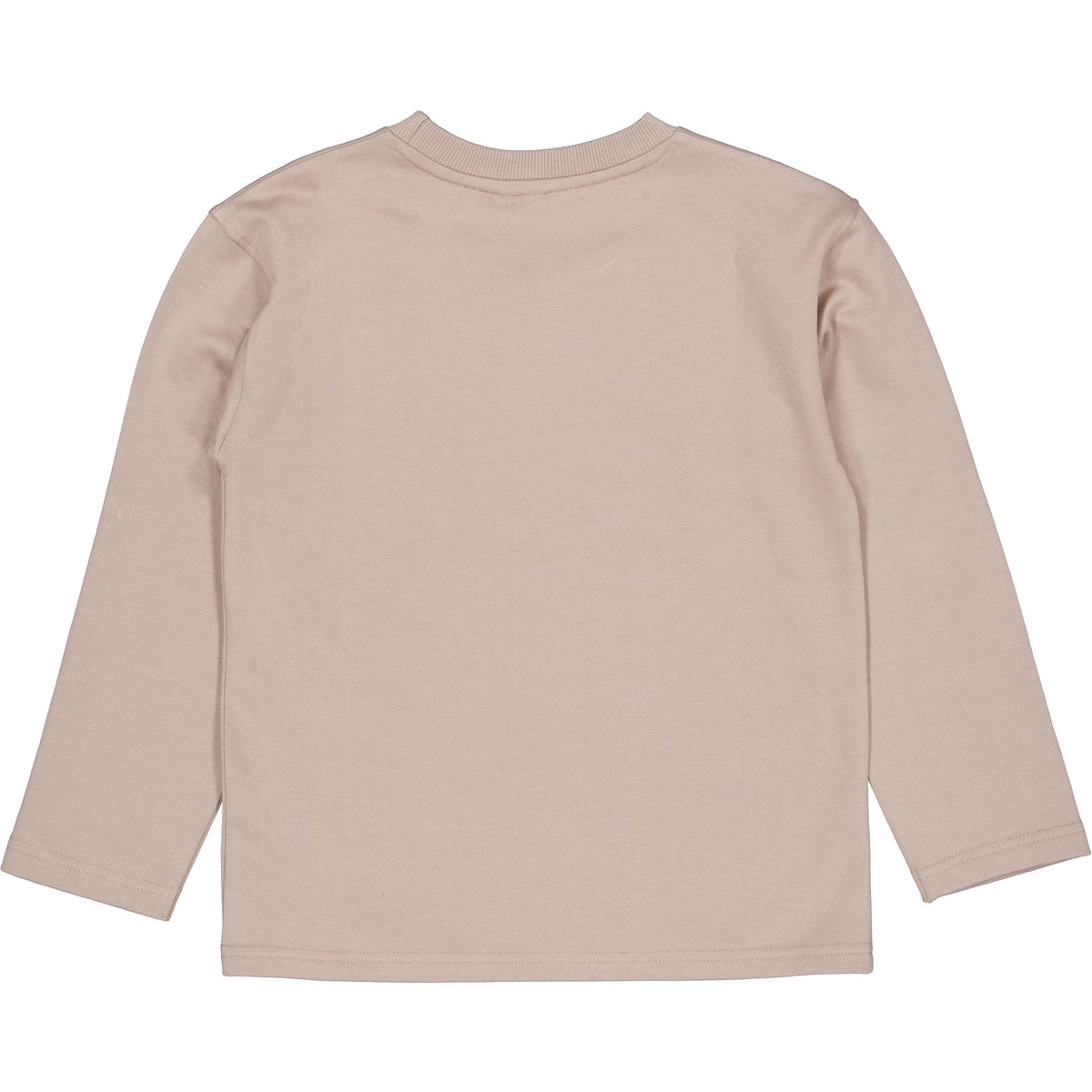 Lichtbeige longsleeve met borsttekst | Greige