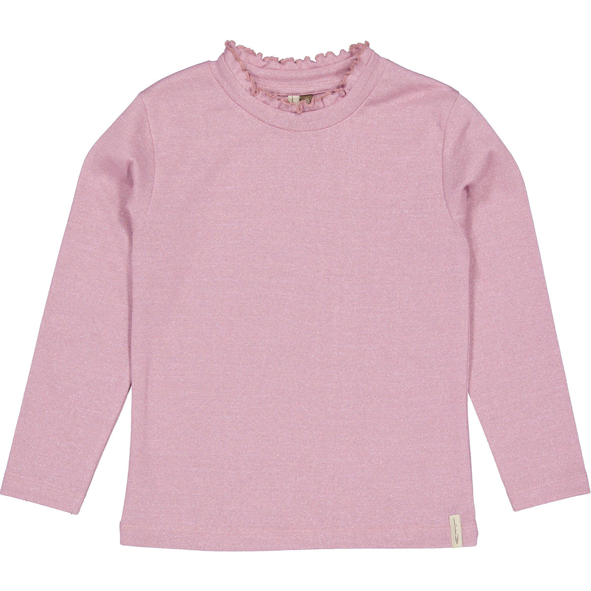 Zwarte longsleeve met opstaande kraag | Light Mauve