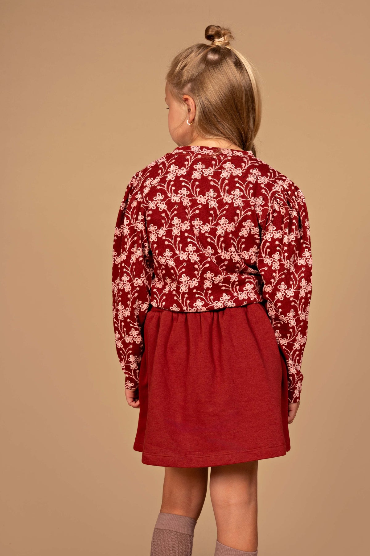 Rode rok met elastische taille | Vintage Red