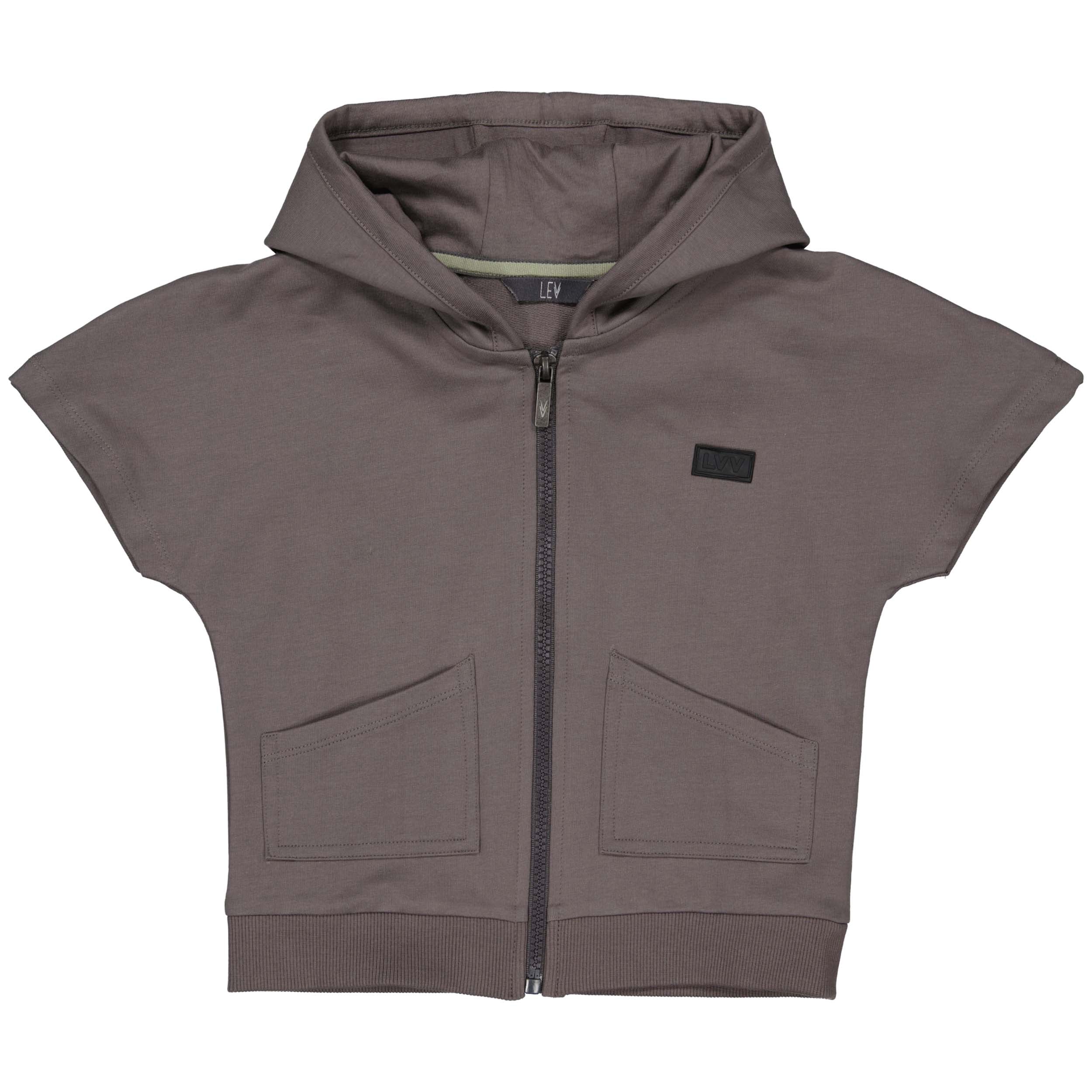 Shortsleeve Cardigan | Grey Charcoal