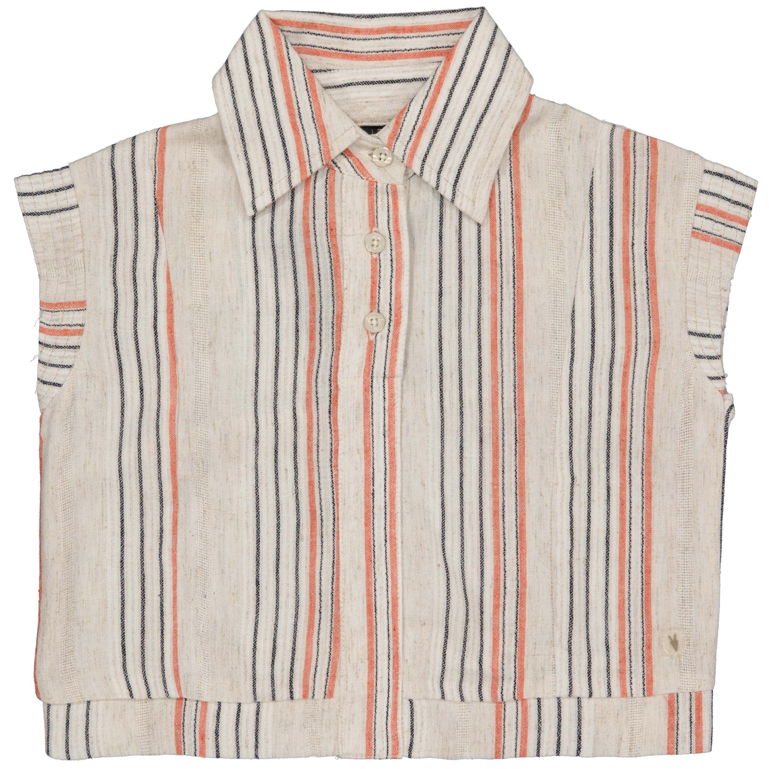 Blouse | AOP Taupe Stripe