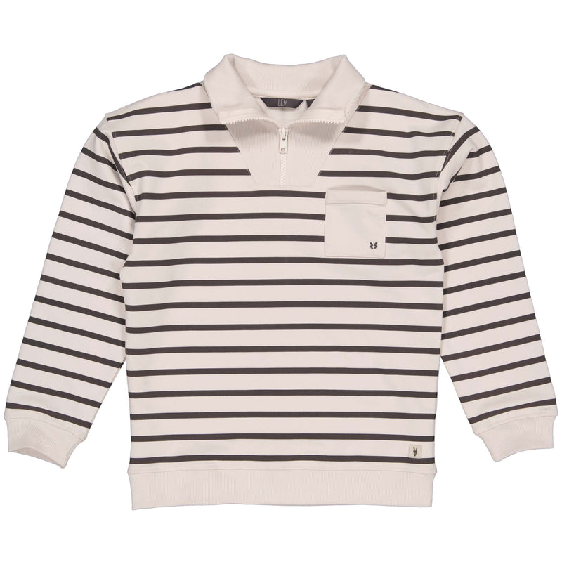 SWEATERS | AOP Soft grey stripe