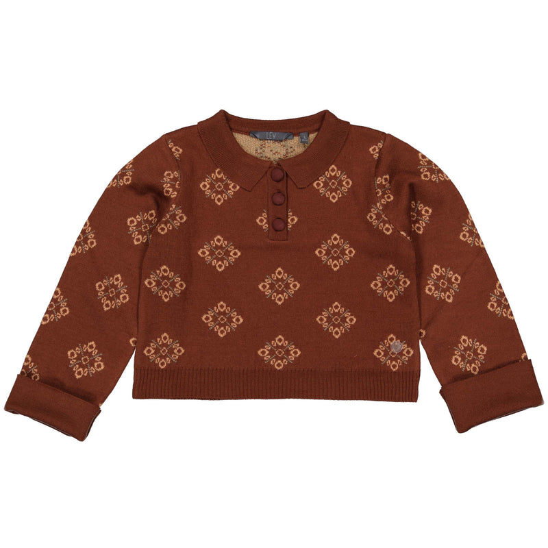 SWEATERS | AOP Brown Graphic