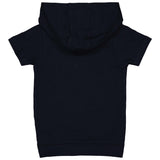 Hooded shortsleeve | Navy Blue