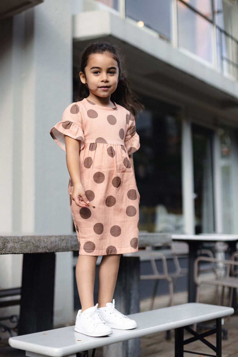 DRESS | AOP Peach Dot