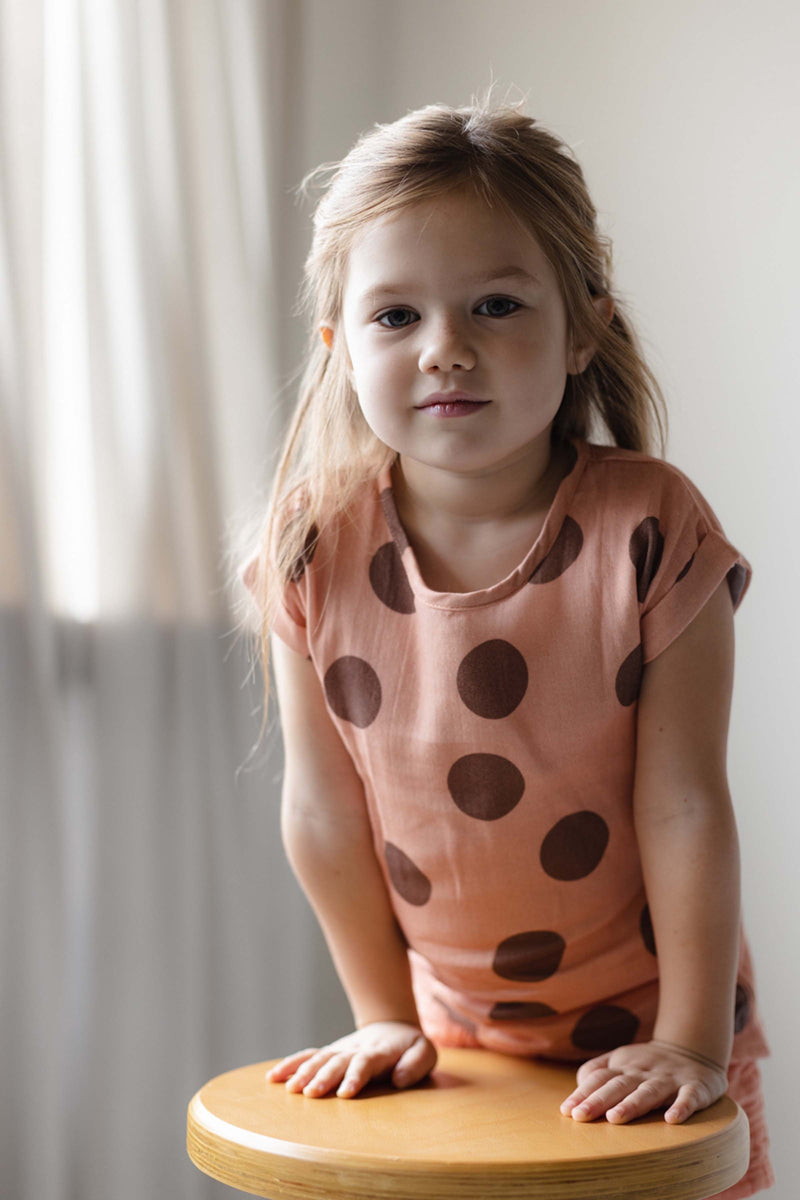 BLOUSE | AOP Peach Dot